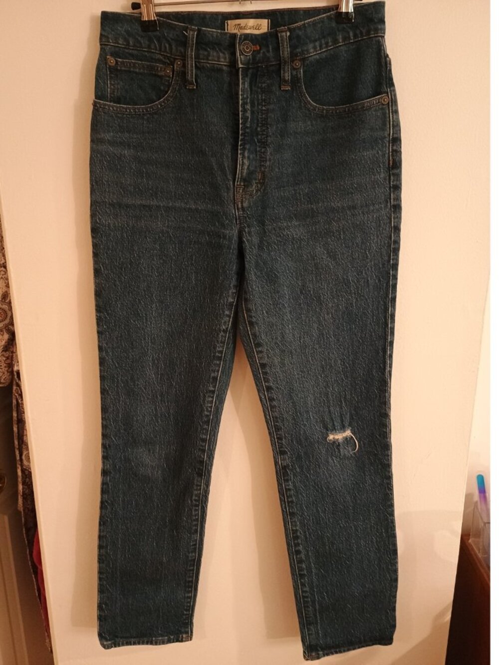 Madewell The Perfect Vintage Medium Blue Jeans Sz 27 Straight Leg